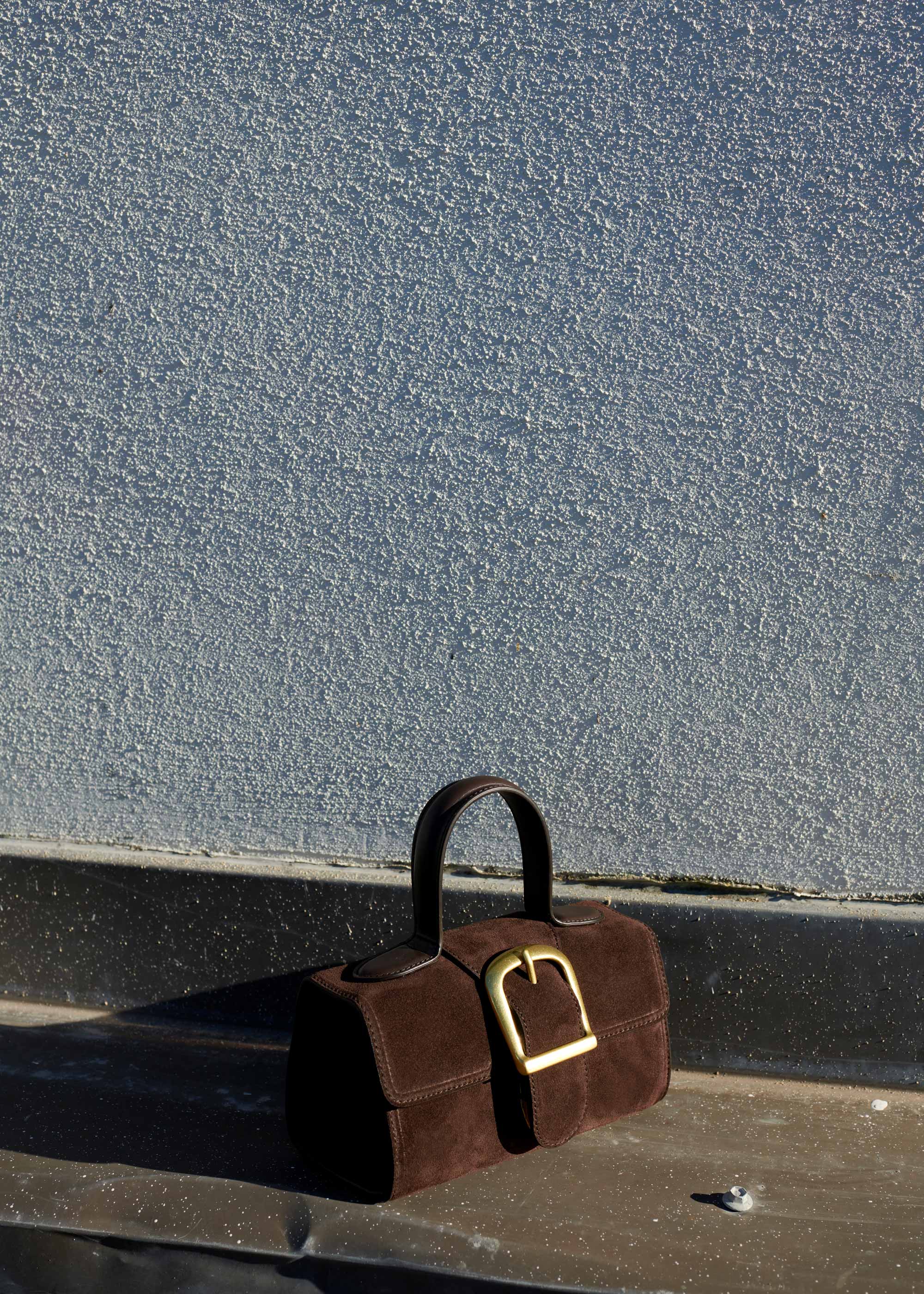3.55 Brown Suede Mini Satchel